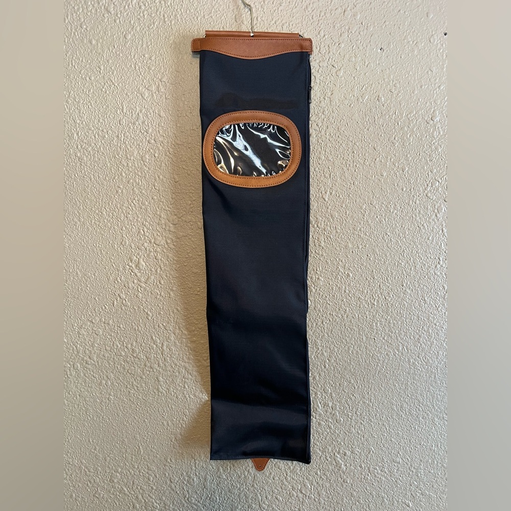 Black and Brown Tie Garment Travel Bag